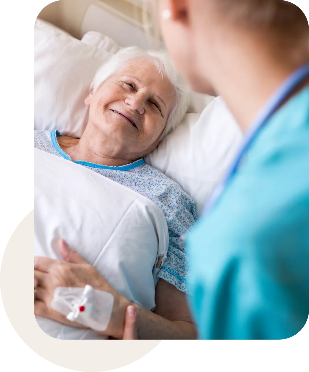 Starý člověk na lůžku